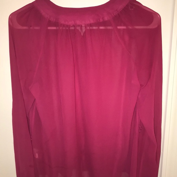 pink buttoned down blouse - Picture 2 of 3